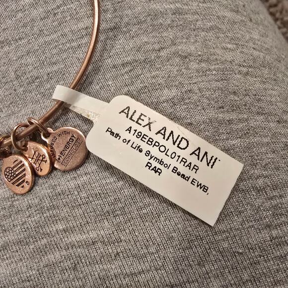 NEW NWT Alex and Ani Path of Life Slider Symbol Bead Charm Bangle Bracelet - Picture 5 of 6